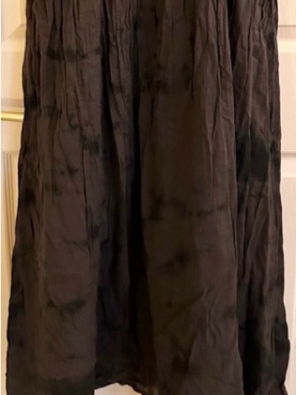 Disturbia Black brown tie dye boho Lace-Trim Sleeveless Midi Dress - Picture 4 of 4